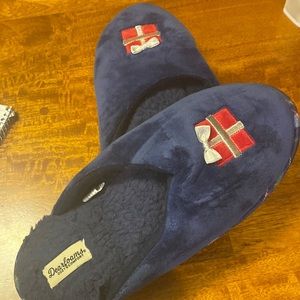 Navy blue slippers. Christmas is coming!!